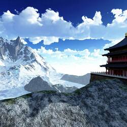 Jigsaw puzzle: Buddhist temple in the Himalayas