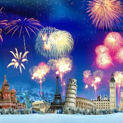 Jigsaw puzzle: Happy new year planet!