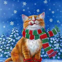 Jigsaw puzzle: Christmas cat