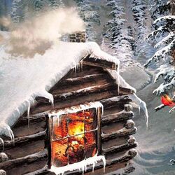 Jigsaw puzzle: And it's warm in the hut