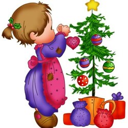 Jigsaw puzzle: Decorating a Christmas tree