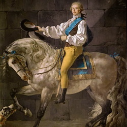 Jigsaw puzzle: Equestrian portrait of Count Stanislas Potocki