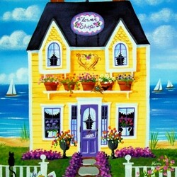 Jigsaw puzzle: Colored houses