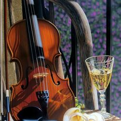 Jigsaw puzzle: Wine and music