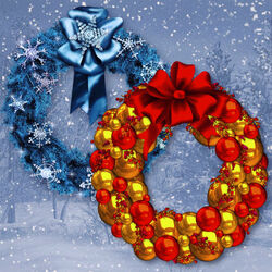 Jigsaw puzzle: Christmas wreaths