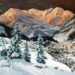 Jigsaw puzzle: Winter in the Alps