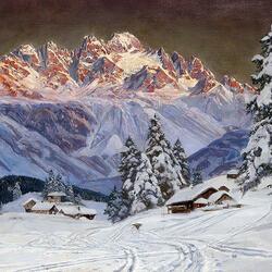 Jigsaw puzzle: Winter in the Alps