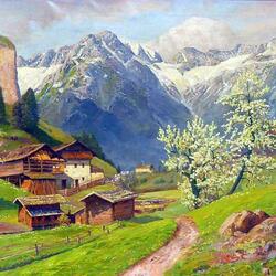 Jigsaw puzzle: Spring in the Alps