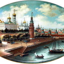 Jigsaw puzzle: Painting on porcelain. Moscow