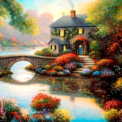 Jigsaw puzzle: House by the water