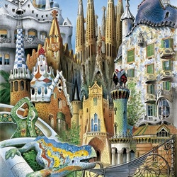 Jigsaw puzzle: Gaudí fantasies