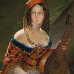Jigsaw puzzle: Lady with lute