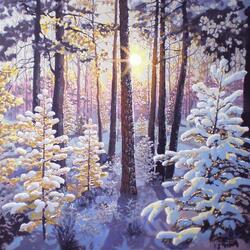 Jigsaw puzzle: In the winter forest
