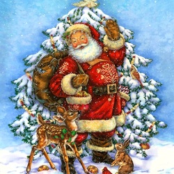 Jigsaw puzzle: Santa with gifts
