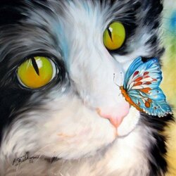 Jigsaw puzzle: Eyes and butterfly