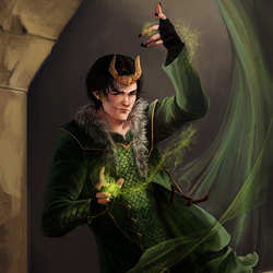 Jigsaw puzzle: Loki of Asgard comprehends the art of magic