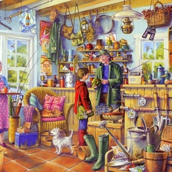 Jigsaw puzzle: Fishing shop