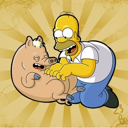 Jigsaw puzzle: Homer and his favorite