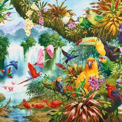 Jigsaw puzzle: Exotic birds