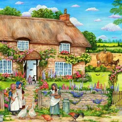 Jigsaw puzzle: Gathering at home