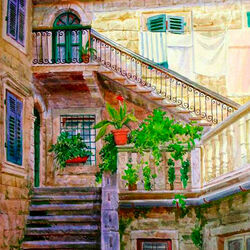 Jigsaw puzzle: Courtyard in Kotor