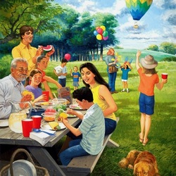 Jigsaw puzzle: On picnic