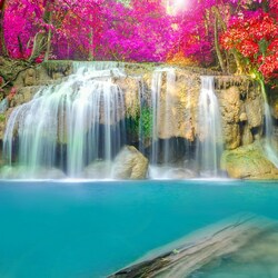 Jigsaw puzzle: Waterfall in Thailand